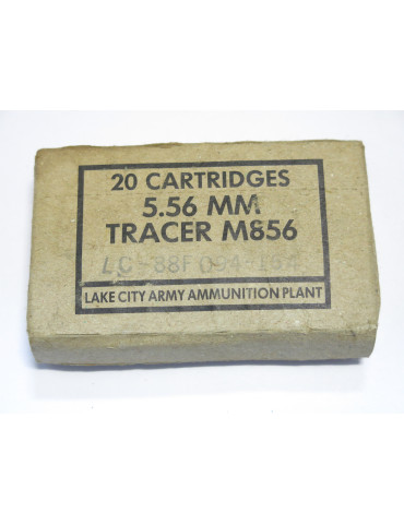 Boite vide cartouches calibre 5.56 tracante M 856 ref c 60 