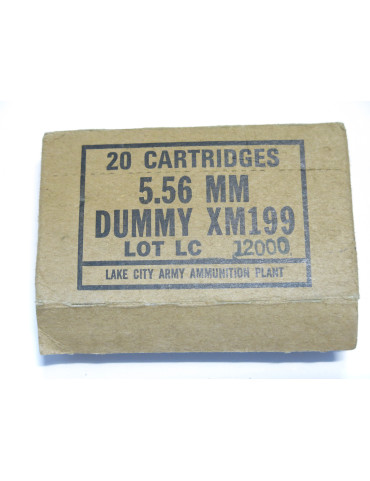 Boite vide cartouches calibre 5.56 dummy XM 199 ref c 60 