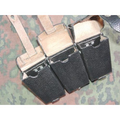 Cartouchiere cuir couleur noir 98K Mauser Repro