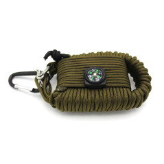 Kit de survie PARACORDE de 23 éléments vert