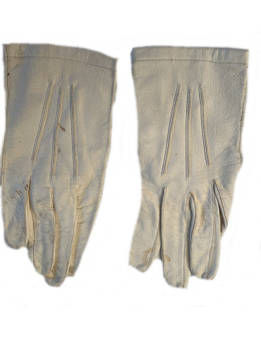 Paire de gants en cuir blanc de ROUSSEAU NIORT de l'armée, réglementaire