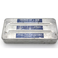 Boite vide de l'armée de l'air de 1963 pour ration et déchlorureur d'eau