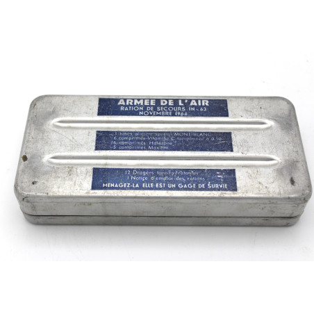 Boite vide de ration de l'armée de l'air de 1964