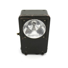 Lampe portative de l'armée française de 1970 avec filtres rouge et jaune