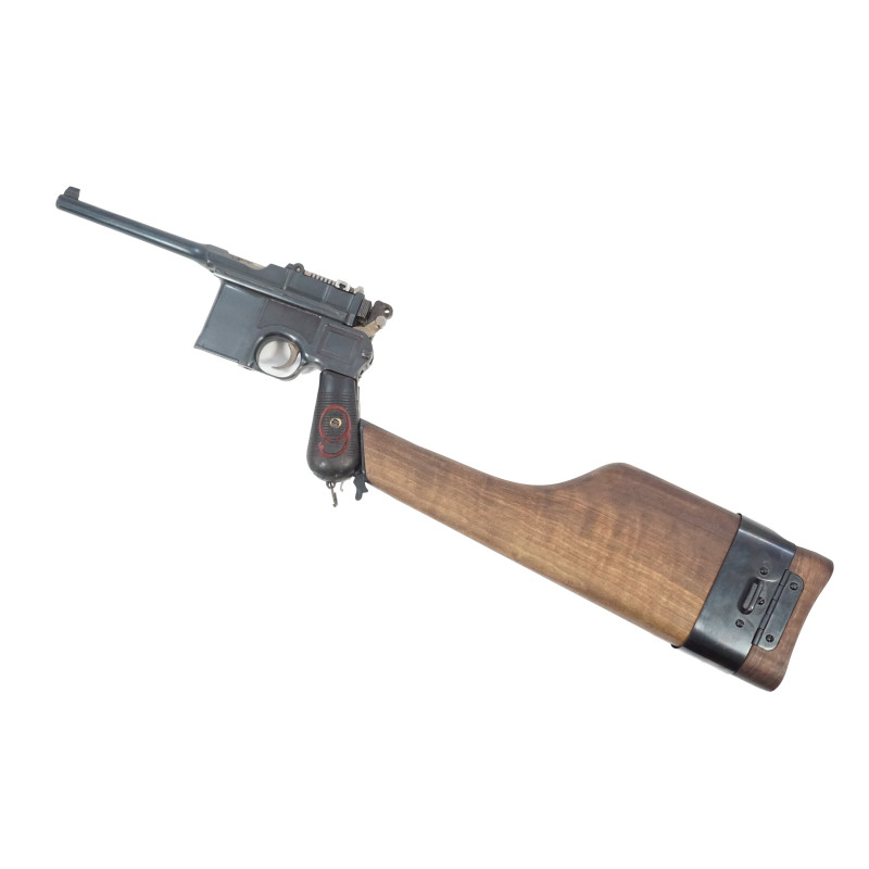 Étui crosse bois C96 1912-1916-1930 modèle avec Cerclage