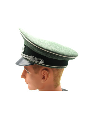 Casquette schirmutze WH officier repro liseret blanc