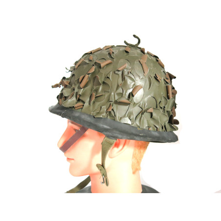 Casque Français daté 1966 avec camo Réf 411 box 600