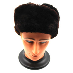 Ouchanka (chapka) marron et noire capitonnée