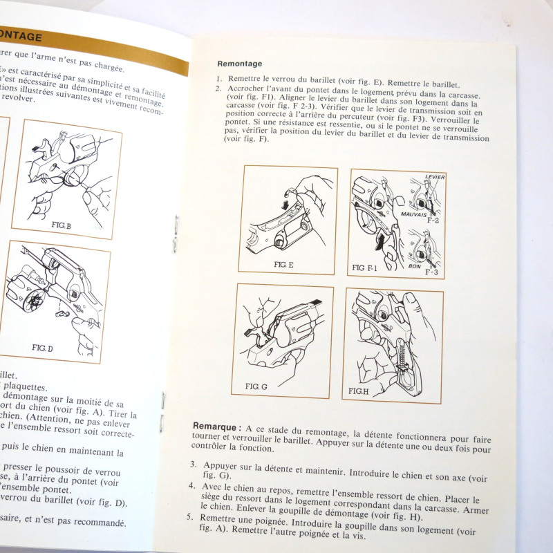 Manuel d'utilisation revolver Manurhin Special Police 