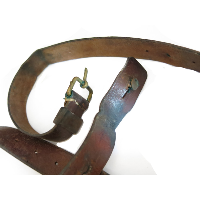 Bretelle cuir lisse fusil Mauser 98 39/45
