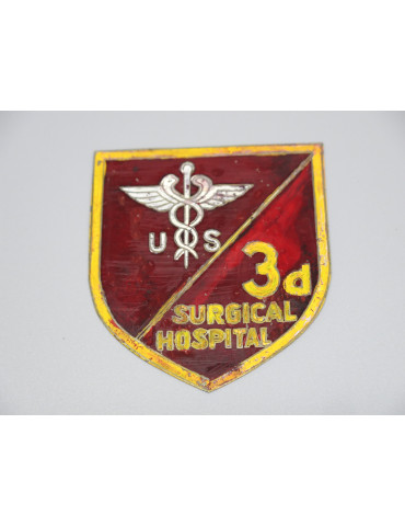 Plaque originale 3 d Surgical Hospital US Vietnam ref box 211 