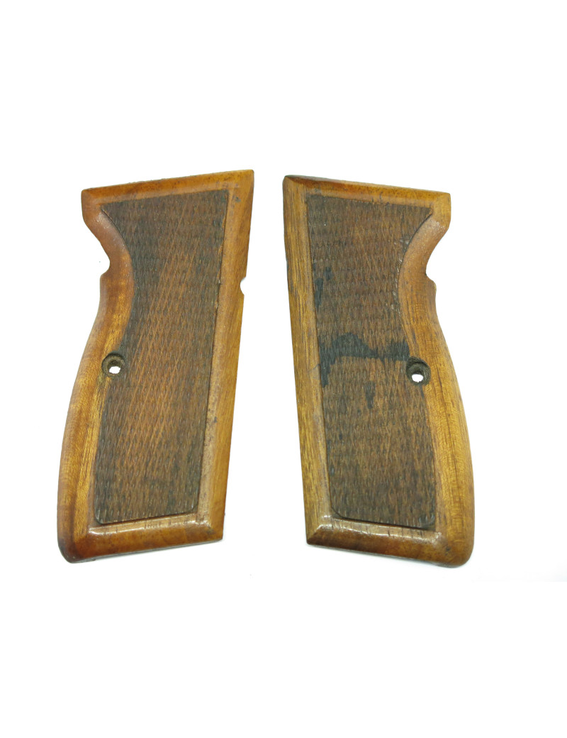 Paire de plaquettes en bois pour pistolet Mauser 90 DA ref 66 box 186