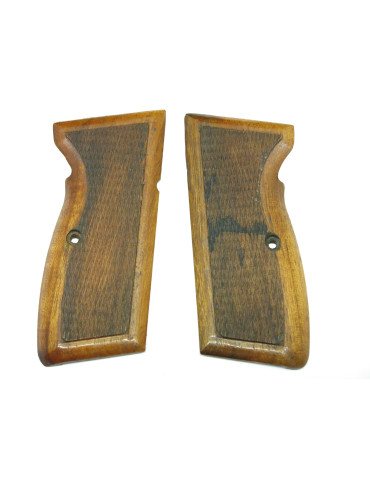 Paire de plaquettes en bois pour pistolet Mauser 90 DA ref 66 box 186