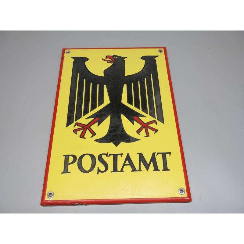 Plaque emaillée originale POSTAMT 