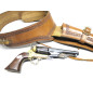 Etui cuir revolver poudre noire type western ref et 458 