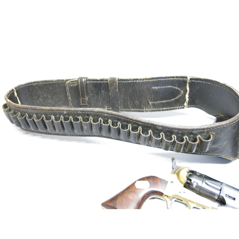 Etui cuir revolver poudre noire type western ref et 499