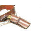 Etui cuir revolver poudre noire type western ref et 500