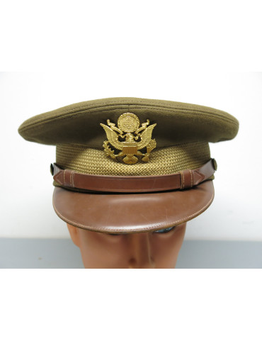 Superbe casquette originale officier US ww2 ref ca 4778