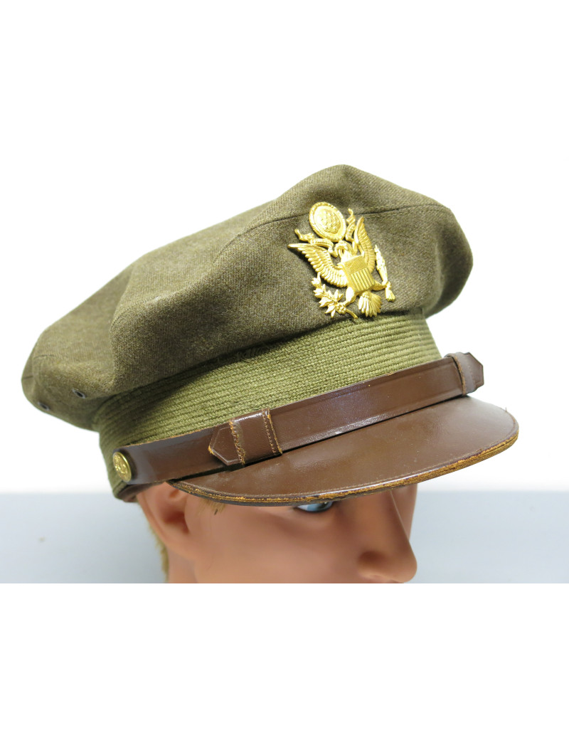 Superbe casquette originale officier US ww2 ref ca 4665