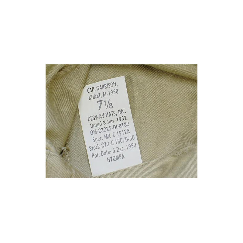 Bonnet de police kaki clair 1952