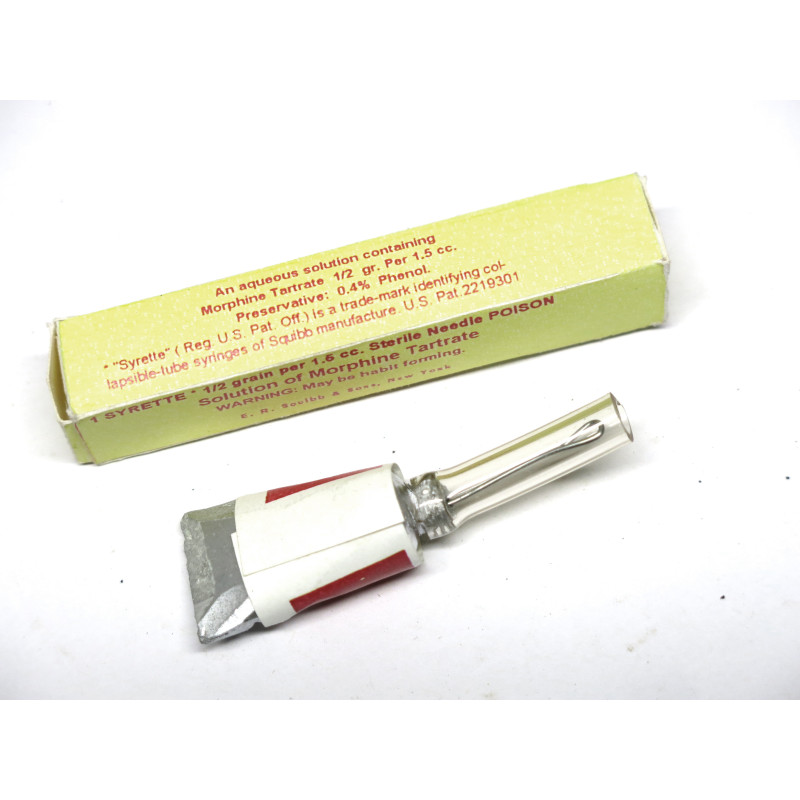 Syrette de  morphine avec boite US ww2 repro  ref 11 