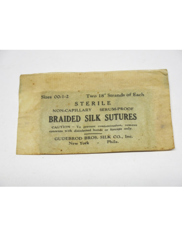 Braided silk sutures medical US ww2 ref 99