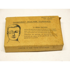 Boite carton pansement oculaire d'urgence Armée Francaise  ref 166 