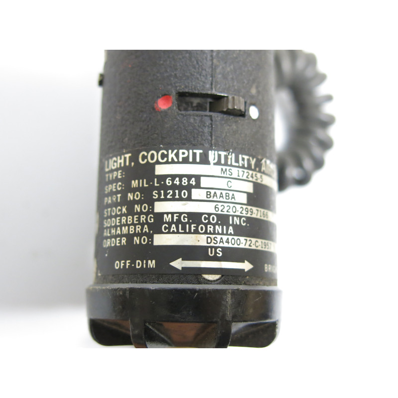 Lampe de cockpit Helico US Vietnam ref 44 