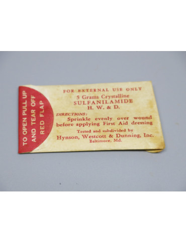 Paquet 5 grams Sulfanilamide US ww2 ref 33 