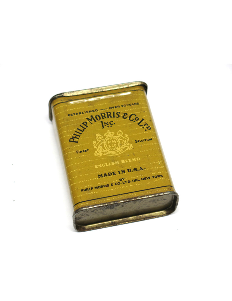 Belle boite metal pour paquet de cigarettes original Philip Morris US ww2 ref 100