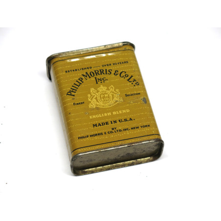 Belle boite metal pour paquet de cigarettes original Philip Morris US ww2 ref 100