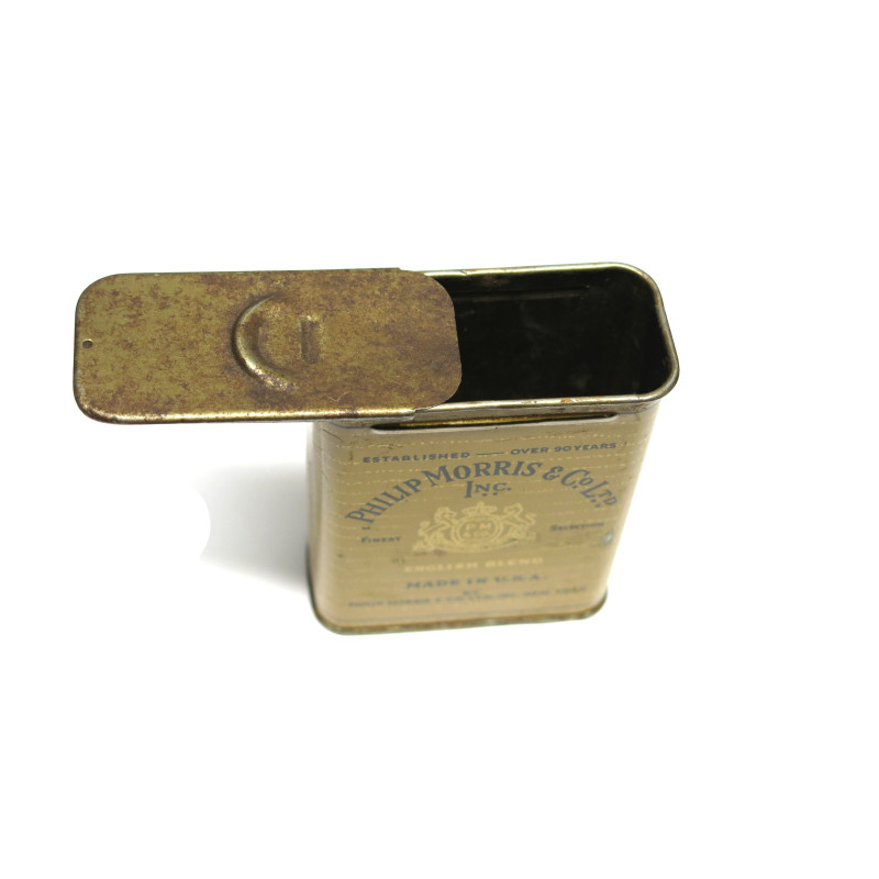Belle boite métal pour paquet de cigarettes original Philip Morris US ww2  ref 100