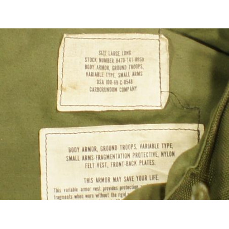 Gilet Pare eclat original helico US Vietnam daté 1969