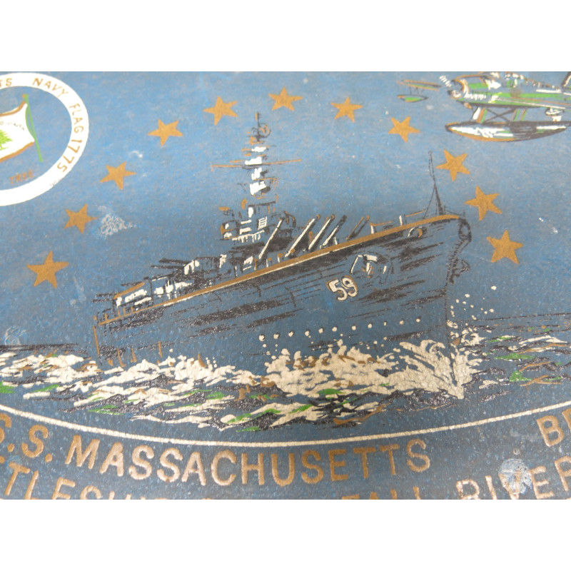 Plateau original cuirassé USS Massachusetts BB59  ww2