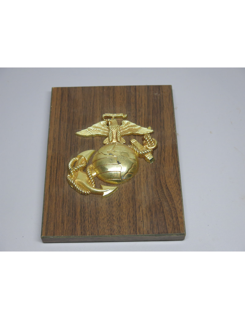 Plaque bronze sur bois US MARINES ref 489