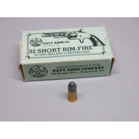 Boite de 46 cartouches 32 short Rim Fire annulaire categorie B 