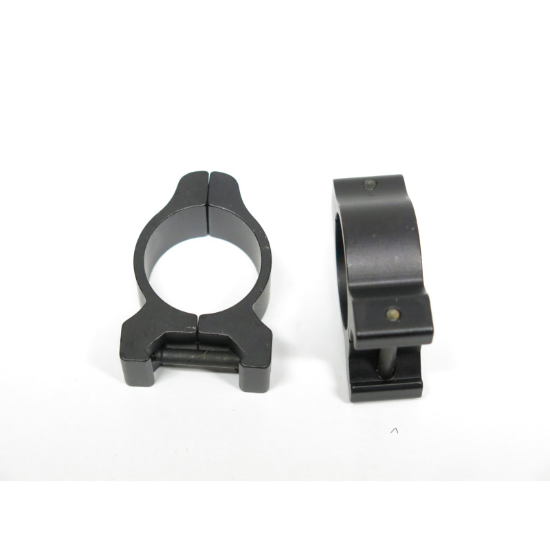 Collier  de lunette alu noir  diametre 25.4  mm  rail 1 pouce ref  22  