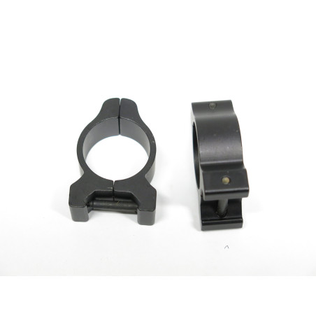 Collier  de lunette alu noir  diametre 25.4  mm  rail 1 pouce ref  22  