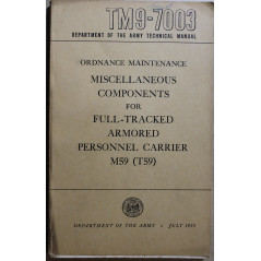 Ordnance Maintenance TM9-7003 for Miscellaneous components de 1955