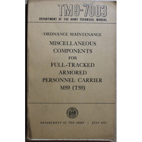 Ordnance Maintenance TM9-7003 for Miscellaneous components de 1955