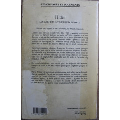 Livre Hitler Les carnets intimes du Dr Morell de David Irving