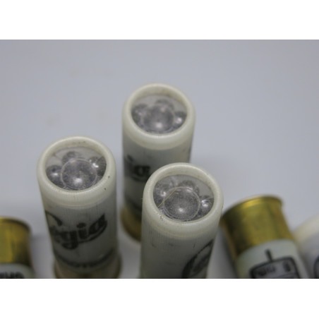 Lot de 8 cartouches Legia calibre 12 x 60 chevrotines ref 255