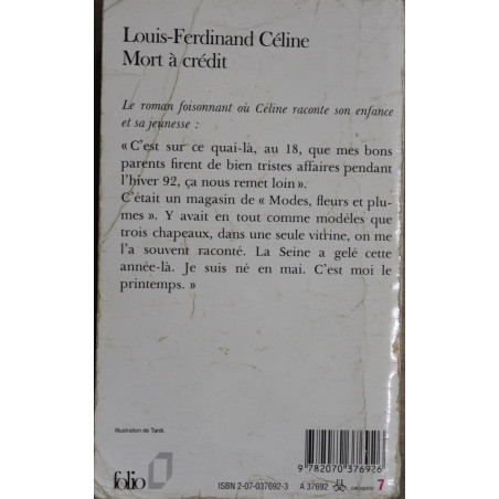 Roman Mort à Crédit de L-F Céline