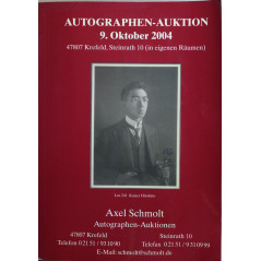 Livre Autographen-Auktion - Axel Schmolt