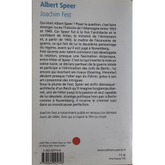 Livre Albert Speer : Le confident de Hitler de Joachim Fest