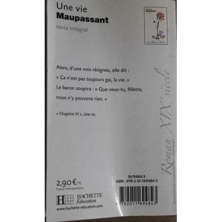 Livre Une Vie de Maupassant