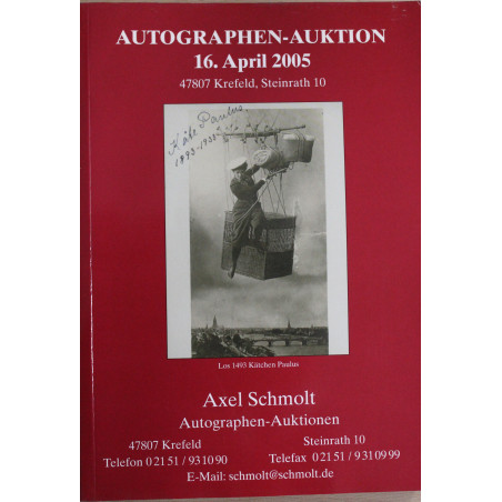 Album Autographen Auktionn 16 April 2005