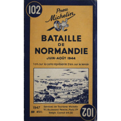 Carte michelin Num 102 Originale de 1947 : Bataille de Normandie