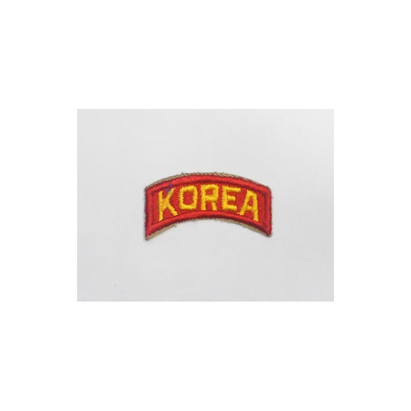 Patch KOREA jaune sur fond rouge