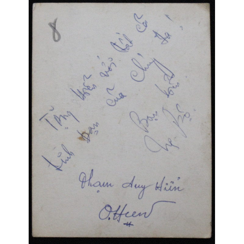 Photo portrait originale Universal Studio d'un soldat Danh Du To Quoc avec texte au verso